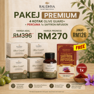 PAKEJ PREMIUM (4 OLIVE + FREE 1 TEH)